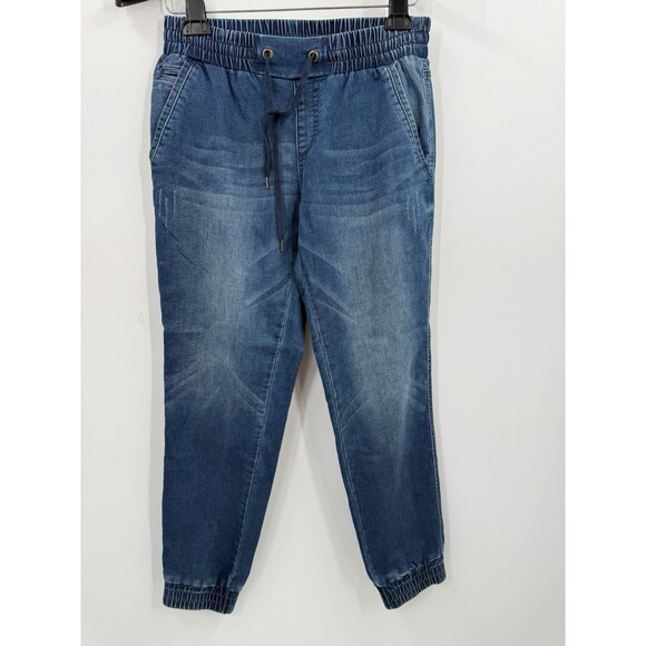 New York & Company Jeans Jogger Small Women's Pull On Medium Wash Stretch Casual - Picture 1 of 9